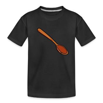 Wooden spoon - Kids' Premium Organic T-Shirt - black - Front