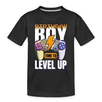 Geburtstagskind Zeit, um Videospiel Geburtstag zu verbessern - Kinder Premium Bio T-Shirt - Schwarz - Vorne
