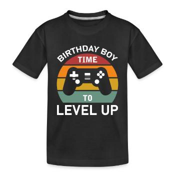 Geburtstagskind Zeit, um Videospiel Geburtstag zu verbessern - Kinder Premium Bio T-Shirt - Schwarz - Vorne