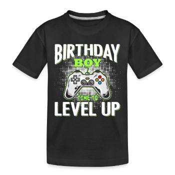 Geburtstagskind Zeit, um Videospiel Geburtstag zu verbessern - Kinder Premium Bio T-Shirt - Schwarz - Vorne