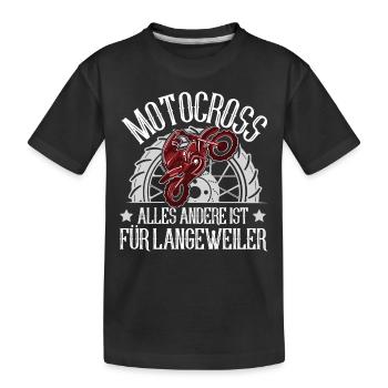 Motocross - Kinder Premium Bio T-Shirt - Schwarz - Vorne