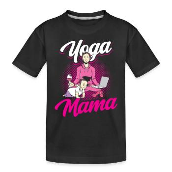 Yoga Mama Mami Hobby Mère - T-shirt bio Premium Enfant - noir - Devant