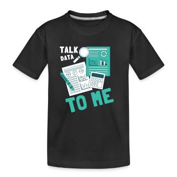 Data Scientist statisticien de la distribution normale - T-shirt bio Premium Enfant - noir - Devant