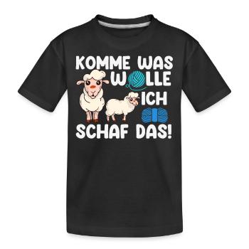 Schaf, Hirte, Schafhirte, Schafzucht - Kinder Premium Bio T-Shirt - Schwarz - Vorne