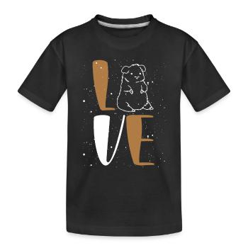 Ich Liebe Meerschweinchen - Kinder Premium Bio T-Shirt - Schwarz - Vorne