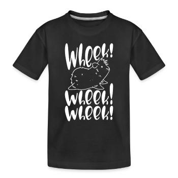 Süßes wheek Meerschweinchen - Kinder Premium Bio T-Shirt - Schwarz - Vorne