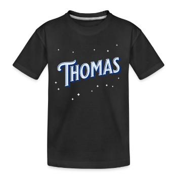 Thomas names personalized - Kids' Premium Organic T-Shirt - black - Front