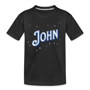 John name personalized - Kids' Premium Organic T-Shirt - black - Front