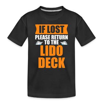 If Lost please return to the Lido Deck lustiges - Kinder Premium Bio T-Shirt - Schwarz - Vorne