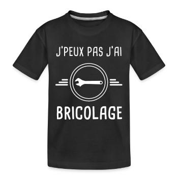 bricolage je peux pas j'ai bricolage réparer - T-shirt bio Premium Enfant - noir - Devant