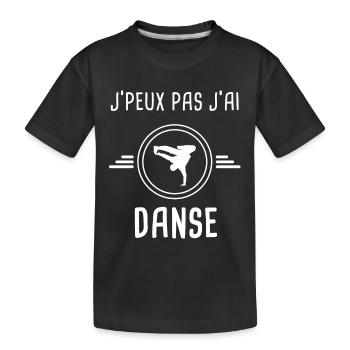 danse je peux pas j'ai danse danceur danseur - T-shirt bio Premium Enfant - noir - Devant