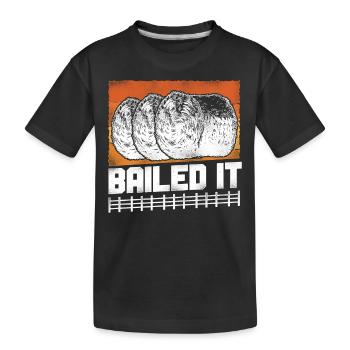Agriculteur Hay Bale Pun - T-shirt bio Premium Enfant - noir - Devant