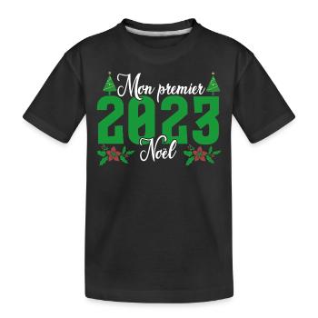 Mon Premier Noel 2023 - T-shirt bio Premium Enfant - noir - Devant