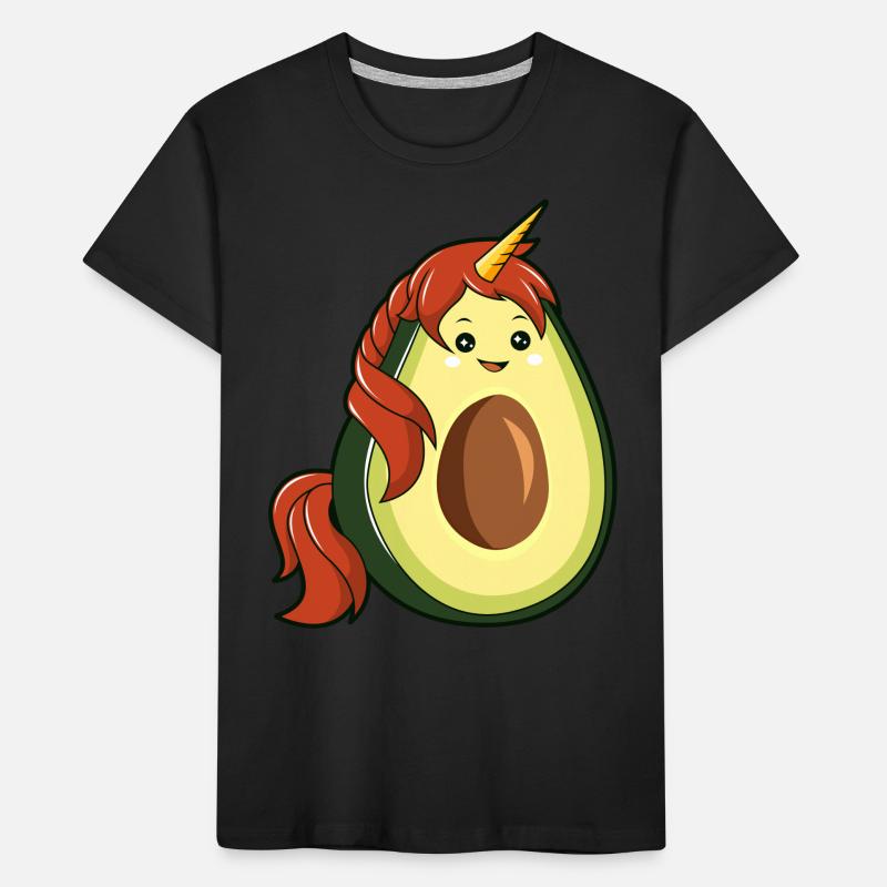 Einhorn Avocado Kinder Premium Bio T-Shirt