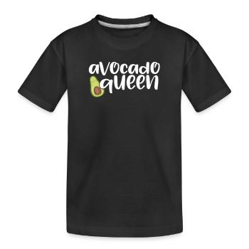 Avocado Queen - Kids' Premium Organic T-Shirt - black - Front