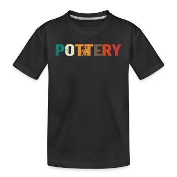 Pottery Töpfern - Kinder Premium Bio T-Shirt - Schwarz - Vorne