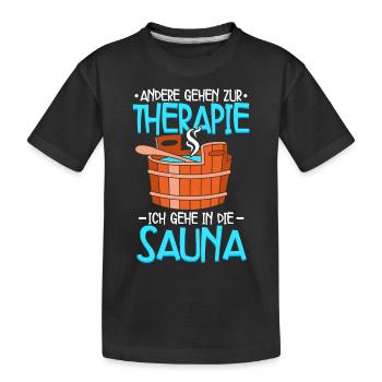 Sauna - Kinder Premium Bio T-Shirt - Schwarz - Vorne