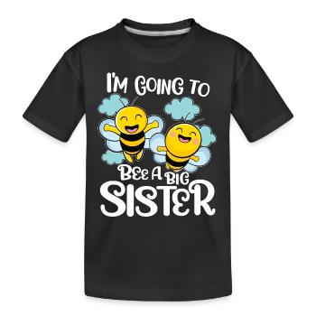 Going To Be A Big Sister Bee Promue Big Sister - T-shirt bio Premium Enfant - noir - Devant