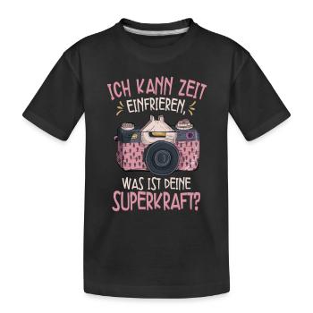 Fotografieren Fotografen - Kinder Premium Bio T-Shirt - Schwarz - Vorne