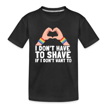 Féministe Anti Rasage Corps Velu - T-shirt bio Premium Enfant - noir - Devant