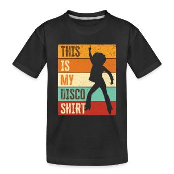 Disco 70er 80er Jahre Disko Party Outfit Discothek - Kinder Premium Bio T-Shirt - Schwarz - Vorne