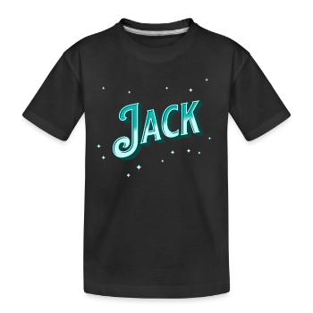 Jack Namen personalisiert - Kinder Premium Bio T-Shirt - Schwarz - Vorne