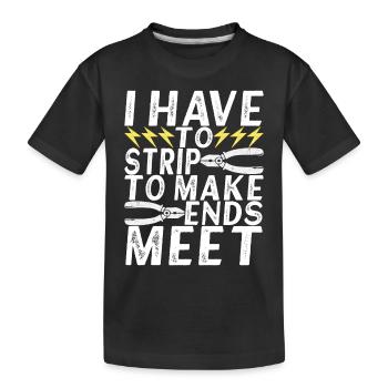 Électricien Électronicien Technicien en Electronique - T-shirt bio Premium Enfant - noir - Devant