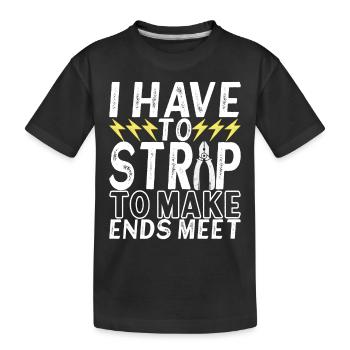 Electrician Electronics Technician - Kids' Premium Organic T-Shirt - black - Front