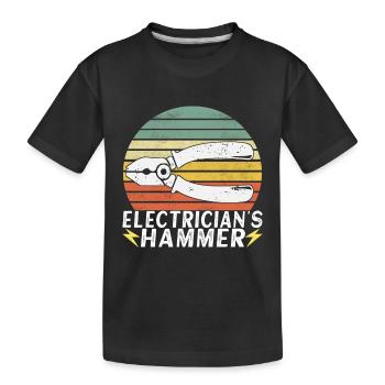 Électricien Électronicien Technicien en Electronique - T-shirt bio Premium Enfant - noir - Devant