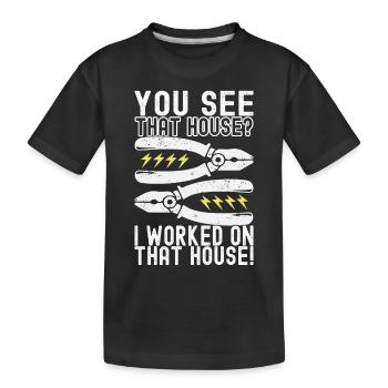 Electrician Electronics Technician - Kids' Premium Organic T-Shirt - black - Front