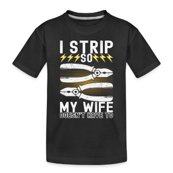 Électricien Électronicien Technicien en Electronique - T-shirt bio Premium Enfant - noir - Devant