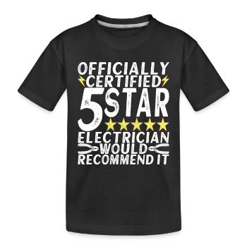 Electrician Electronics Technician - Kids' Premium Organic T-Shirt - black - Front