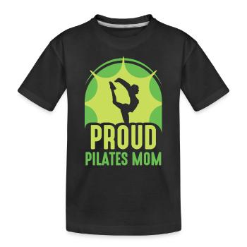 Fière Pilates Mama Mami Mère Amante - T-shirt bio Premium Enfant - noir - Devant