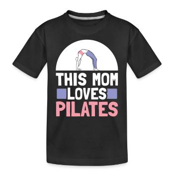 Cette mère aime l’amante de Pilates Mama Mami - T-shirt bio Premium Enfant - noir - Devant