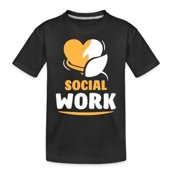 Travail social Profession Travailleur social Travail social - T-shirt bio Premium Enfant - noir - Devant