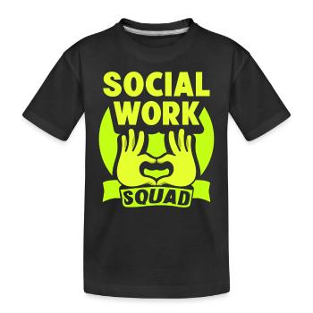 Équipe Travail social Travailleurs sociaux Travail social - T-shirt bio Premium Enfant - noir - Devant