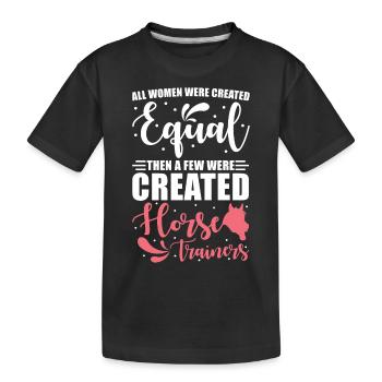 Entraîneur de chevaux Cadeau d’entraînement de chevaux - T-shirt bio Premium Enfant - noir - Devant