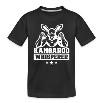 Kangourou Chuchoteur Kangourou Kangourou Animal - T-shirt bio Premium Enfant - noir - Devant
