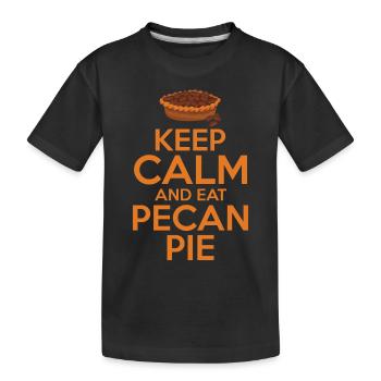 Pekannusskuchen Pekannuss Kuchen - Kinder Premium Bio T-Shirt - Schwarz - Vorne