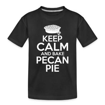 Pekannusskuchen Pekannuss Kuchen - Kinder Premium Bio T-Shirt - Schwarz - Vorne