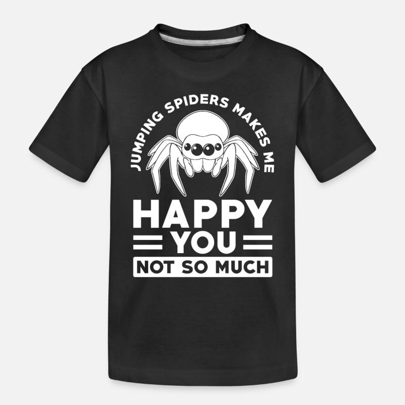 Springspinne Spruch - Kinder Premium Bio T-Shirt - Schwarz
