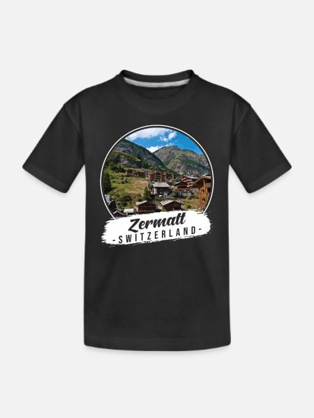 Zermatt Schweiz Souvenir - Kinder Premium Bio T-Shirt - Schwarz