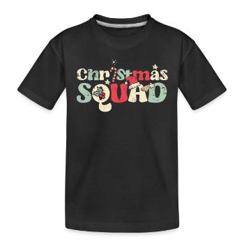 Weihnachten Squad Funny Xmas PJs Familie Matching - Kinder Premium Bio T-Shirt - Schwarz - Vorne