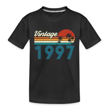 Vintage 1997 Vintage Anniversaire Rétro Vintage - T-shirt bio Premium Enfant - noir - Devant
