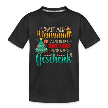 Weihnachten - Kinder Premium Bio T-Shirt - Schwarz - Vorne