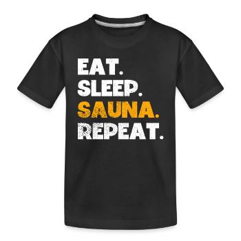 Sauna - Kinder Premium Bio T-Shirt - Schwarz - Vorne