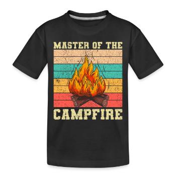 Master of Campfire Camping Camp Camping - Kids' Premium Organic T-Shirt - black - Front