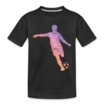 Football Silhouette - Kids' Premium Organic T-Shirt - black - Front