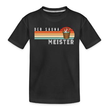 Sauna - Kinder Premium Bio T-Shirt - Schwarz - Vorne