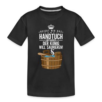 Sauna - Kinder Premium Bio T-Shirt - Schwarz - Vorne